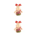 thumbnail image 1 of Yuarrent Plush Kids Christmas Candy Jar Portable Box Sweet Office Xmas Sugar Bottle Themed Gift Cute Replacement Container Alce 2piezas Yuarrent CBP101980, 1 of 5