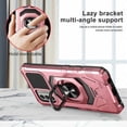 thumbnail image 3 of Compatible Case for Nokia G400 5G Case w/Tempered Glass Screen Protector [Military Grade] Ring Car Mount Kickstand Shockproof Hard Phone Case - Rose Gold, 3 of 7
