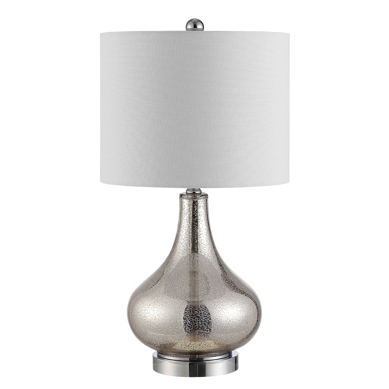 SAFAVIEH Brooks 24 in. Modern Glass Table Lamp, Silver