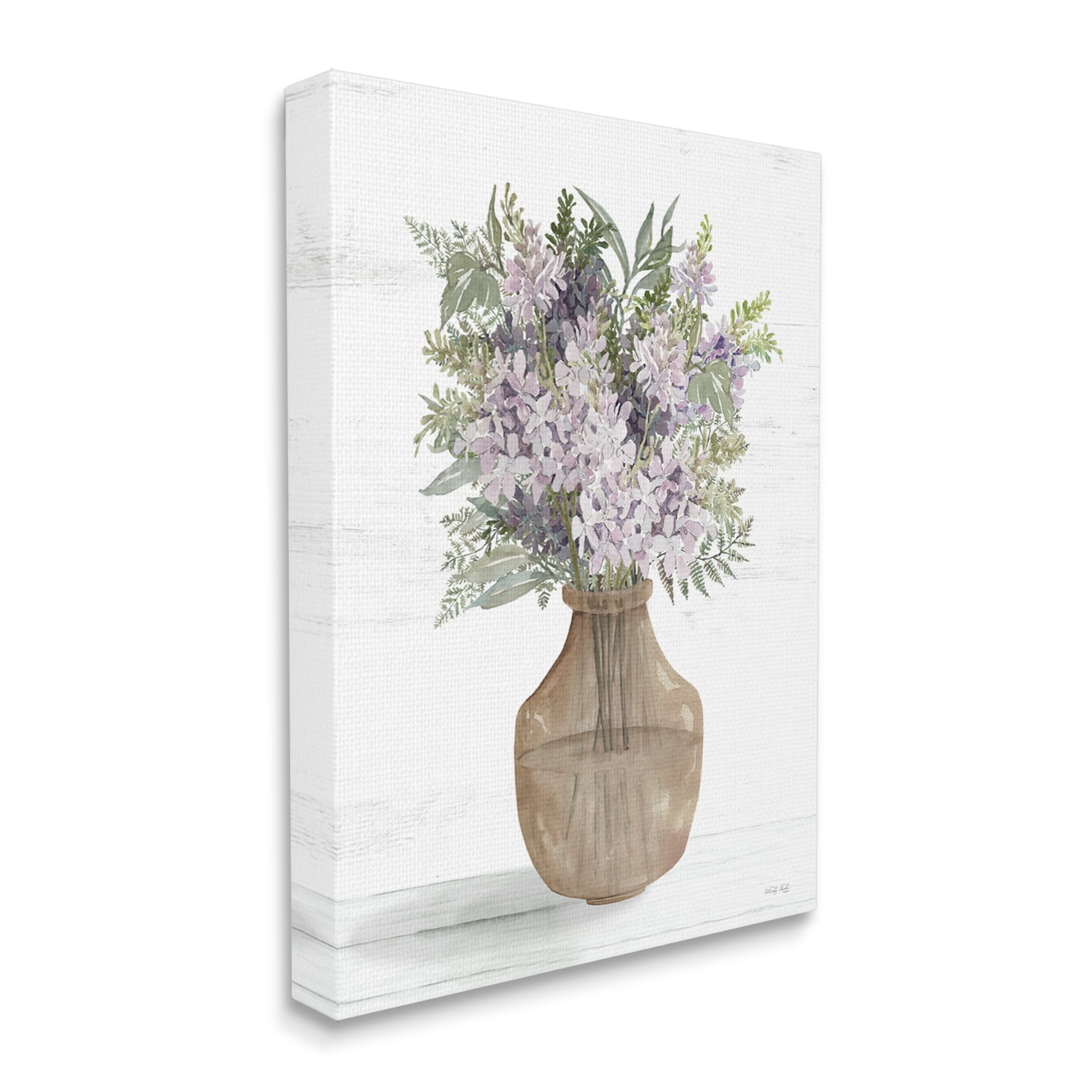 Stupell Country Lilac Blooms Arrangement Botanical & Floral Painting Gallery Wrapped Canvas Print Wall Art