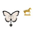thumbnail image 1 of Reloj De Pared Acrílico Con Diseño De Mariposa Para Oficina, Comedor, Habitación Infantil, Estilo Granja Con Figura De Caballo, Escultura De Resina, Decoración Con Grabado De Animal., 1 of 8