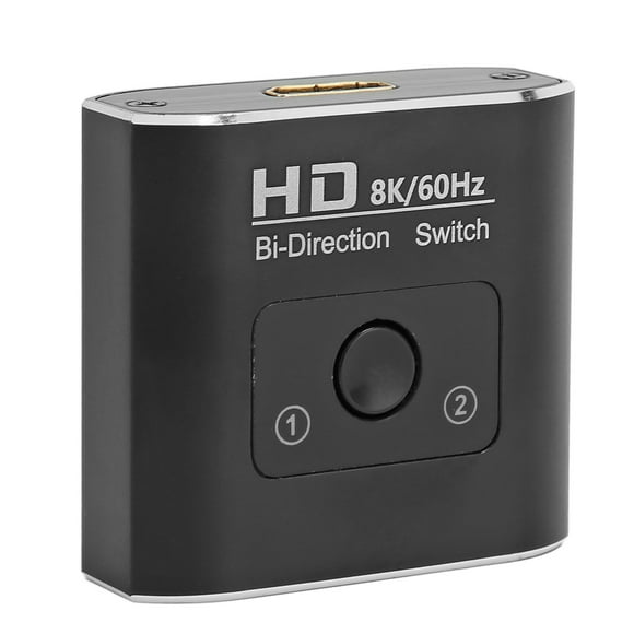 HD Multimedia Interface Switch 8K 60Hz Bidirectional 2 Ports 48Gbps High Speed Video Splitter for Xbox for PS5 TV
