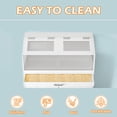 thumbnail image 3 of Reasea Multi-Purpose Small Animal Cage with Storage, Large Hamster & Guinea Pig Habitat, Easy View Acrylic Panels for Hamsters, Rabbits, Guinea Pigs, and Hedgehogs - White, 3 of 8