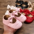 thumbnail image 6 of Baby Girls Mary Jane Flats with Bowknot Soft Sole Cute Non-Slip Toddler Infant First Walker Princess Dress Shoes (0-18 Months) Pink L, 6 of 6
