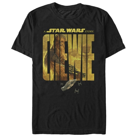 Men's Solo: A Star Wars Story Chewie Name Movie Poster Graphic Tee Black 3X Large