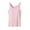 Pink, variant on Built in Bra Tank Tops for Women Crewneck Camisole Tops Sleeveless Cami Shirts Ribbed Knit Fitted Basic Tees