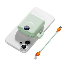 CATGOOD Magnetic Portable Charger, 10,000mAh Wireless Power Bank with USB-C Cable, Magsafe-Compatible Battery Pack for iPhone 17/16/15/14/13/12 Series(Green)