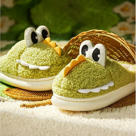 

Toddler Slippers Kids Dinosaur Slippers Warm Soft Comfortable Cute House Slippers Fluffy Slippers for Kids Boys Girls