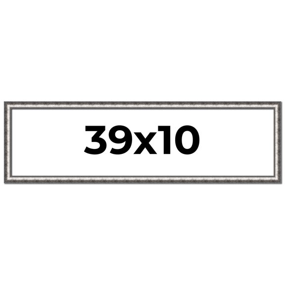 39x10 Frame Silver Real Wood Picture Frame Width 1.125 Inches | Interior Frame Depth 0.5 Inches |