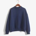 thumbnail image 2 of Women's Oversized Turtleneck Sweatshirt Long Sleeve Pullover Casual Tops (Navy XL), 2 of 6