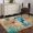 CadetBlue, variant on Area Rug for Living Room, Brown Sea Seahorse Coastal Non-Slip Indoor Large Carpet for Bedroom/Dining Room, Nautical Coral Ocean Vintage Washable Low-Profile Rectangle Floor Runner Rugs - 4 x 6 Ft