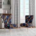 thumbnail image 2 of Designart "blue and purple Vibrant Peacock Feather I" Blue Feathers Upholstered Accent Chair - Bohemian & Eclectic Arm Chair For Bedroom, 2 of 5