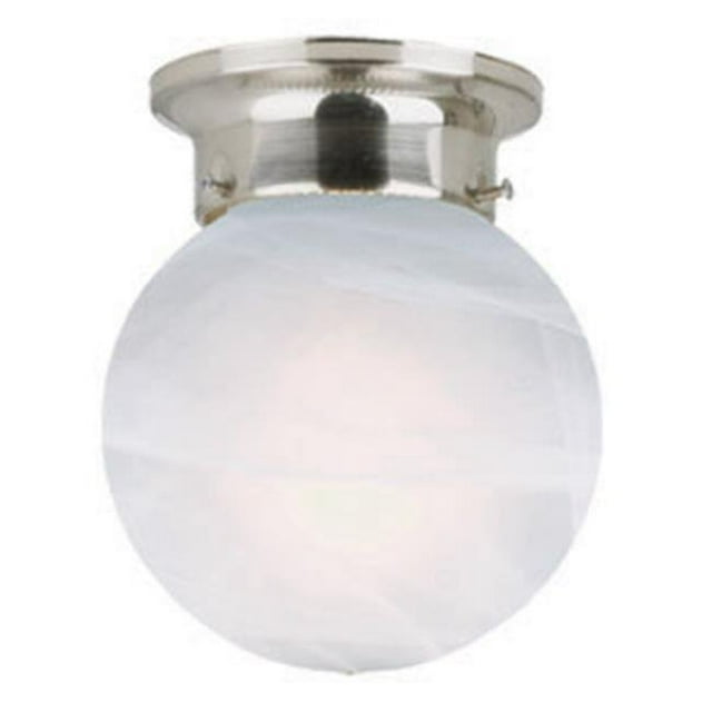 Millbridge 1-Light Globe Ceiling Mount, Satin Nickel Finish