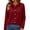 Wine, variant on QSAWXQZ Women's Thermal Cardigan Crew Neck Long Sleeve Button Down Fleece Lined Stretch Winter Base Layer L