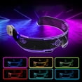 thumbnail image 4 of Gafas LED luminosas coloridas gafas LED coloridas 4 modos intermitentes 7 colores ajustables de moda para festival de música para bar ANGGREK Otros, 4 of 7