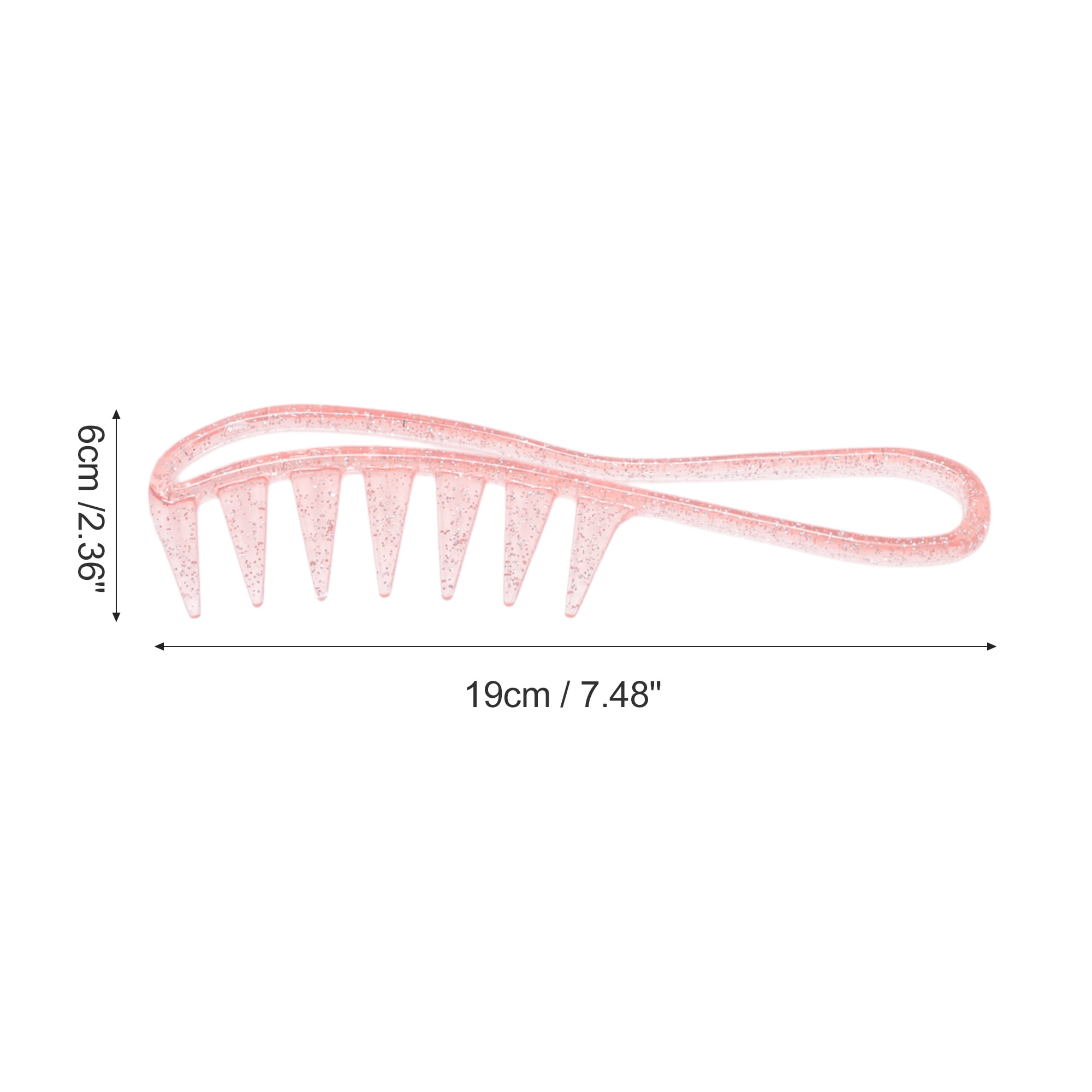 Unique Bargains 1 Pc Women Wide Tooth Comb for Curly Hair All Hair Types Pink