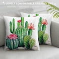 thumbnail image 3 of WERPE  Cactus Throw Pillow Covers Green Plant Cactus Watercolor Red Pink Stone Square Pillowcases for Home Decor Sofa Car Bedroom Pillow case, 3 of 5