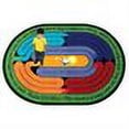 thumbnail image 2 of Joy Carpets Kid Essentials Pathway of Light 77" Round Indoor Area Rug in Color Multi, 2 of 3