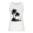 thumbnail image 4 of IYTR Mens Hawaiian Beach Tank Tops Sleeveless T Shirts Casual Coconut Printing Summer Comfy Round Neck Sport Tee Shirts White M, 4 of 5