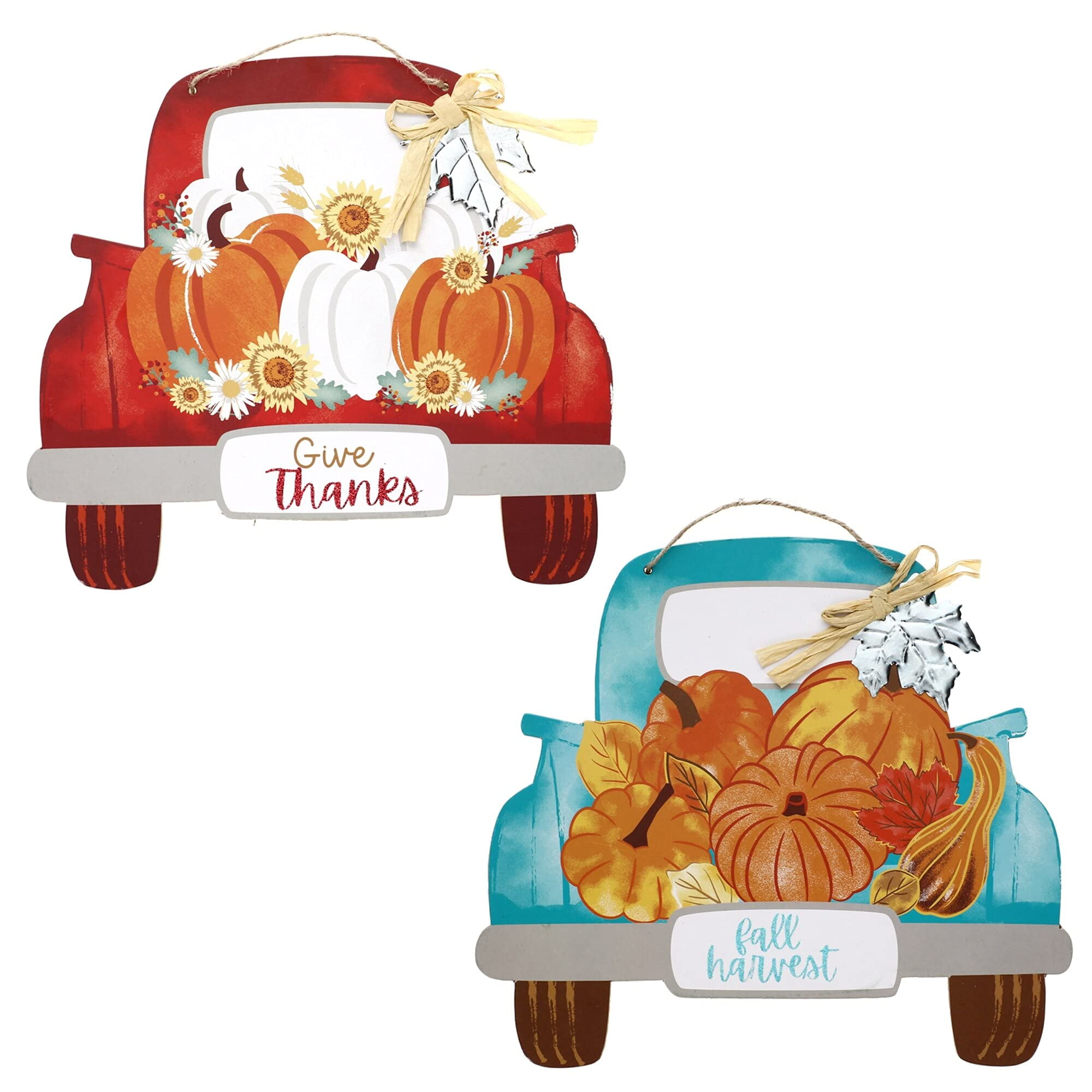 Fall Decor Signs (Set of 2 Pumpkin Patch Truck), Fall Wall Decor, Fall