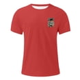 thumbnail image 4 of BUWTTED Mens T Shirts Short Sleeve Summer Beach Vacation Loose Fit Hawaiian Print Basic Crew Neck Graphic Tees Red XL, 4 of 4