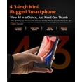 thumbnail image 4 of Tank Mini,4.3" Android 13 Outdoor Rugged Smartphone Unlocked,Waterproof 4G Mobile Cell Phones ,16GB RAM+256GB ROM, 4 of 7