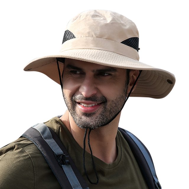 Chapeau de Protection Large Bord UV Chapeau de Seau Pliable pour la Pêche Randonnée Camping