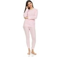 thumbnail image 5 of BILLIONHATS 6 Pack of 2pc Thermal Sets for Woman, Base Layer Long Johns Underwear, Top & Bottom, Cotton, Solid Colors (Medium, Pink), 5 of 5