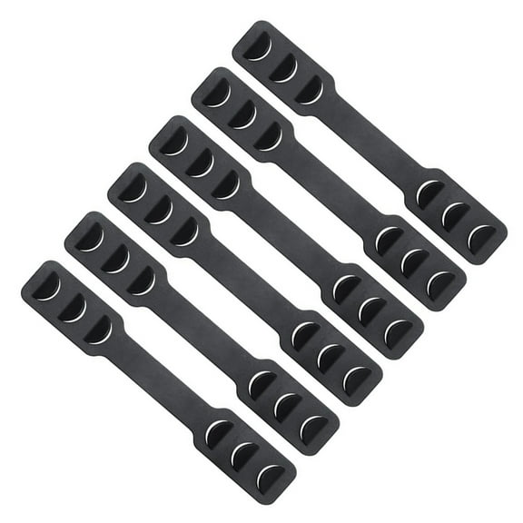 MLINS  6 Pcs Adjustable Eyeglass Mask Strap Clip Hangers Dad Black