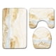 thumbnail image 1 of Juego de Alfombrillas de Baño Advancent 3 Piezas Antideslizantes Contornos de Mármol Rosa Dorado, 1 of 6