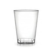 Fineline Settings 410-CL, 10 Oz. Quenchers Serve Clear Plastic Tumblers, Disposable Heavy Base Brandy Whiskey Tumblers,... by Fineline Settings