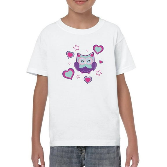 Lovely Owl T-Shirt Juniors -SPIdeals Designs,  Small