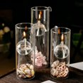 thumbnail image 5 of 2 Pack Clear Glass Tealight Candle Holder- Pillar Lamp Oil Holders Glass Votive Candle Holders - Clear Candle Holder for Thanks Giving Table Decor Wedding Propose Parties Holiday Home Decor, 5 of 8