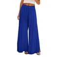 thumbnail image 5 of Women's Pants Fashion Casual Pants For Women Summer High Waist Wide Leg Floral Casual Cotton Casual, 5 of 5