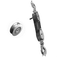 thumbnail image 1 of Block and Tackle Pulley System, 4-Wheel Rope Pulley Hoist,2200LB Work Load with 65Ft of 1/4 Inch Rope,Compact Rope Black, 1 of 1
