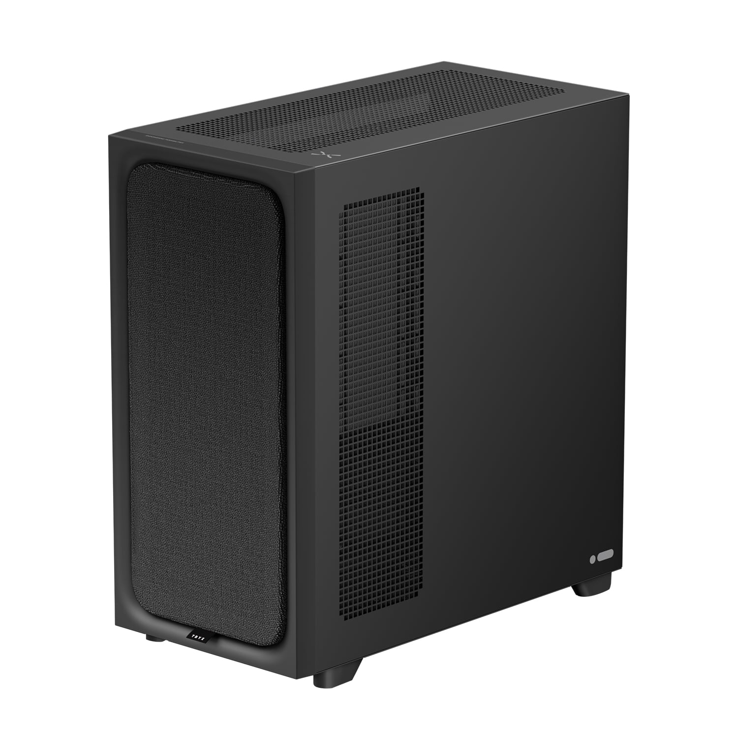 TRYX FLOVA PC Case Mid-Tower, Premium Fabric, CrossFlow Fan, Tool-Free Build, 58L Spacious Design, Supports RTX 5090 GPU & 360mm Liquid Cooling – Black