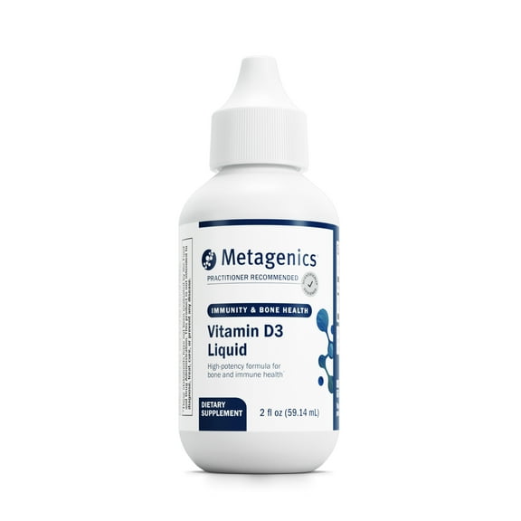 Metagenics Vitamin D3 Liquid - 2 fl oz - Liquid Vitamin D3 - Bone Health & Immune Support* - Suitable for Kids - 2,275 Servings