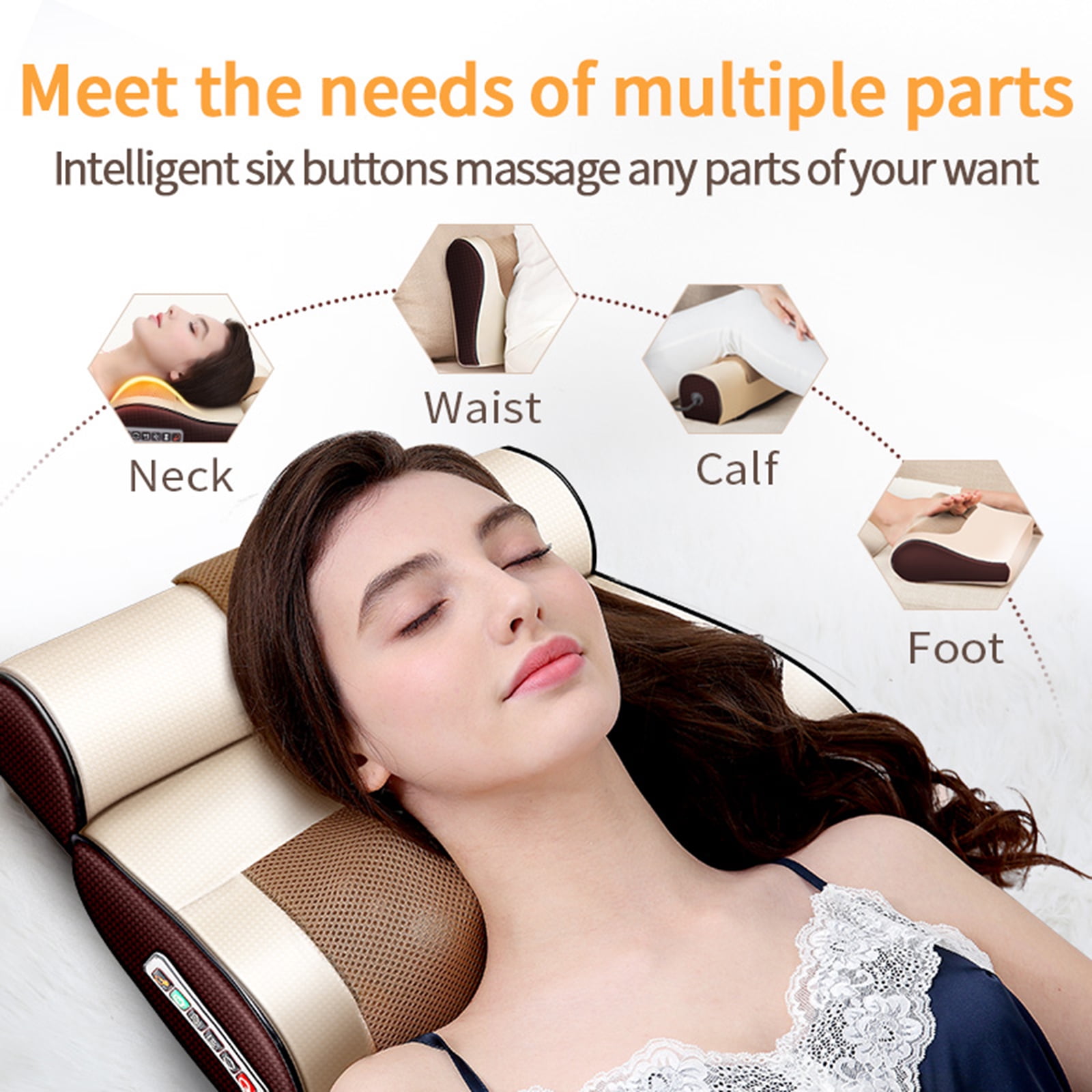 FPXPRO™ Shiatsu Back & Neck Massage Pillow w/ Heat - Reverse Motion Deep  Tissue Kneading