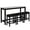 Black, variant on New Classic Furniture Celeste Collection 4 Pcs Wood Bar Set with Stools, Black/Gray