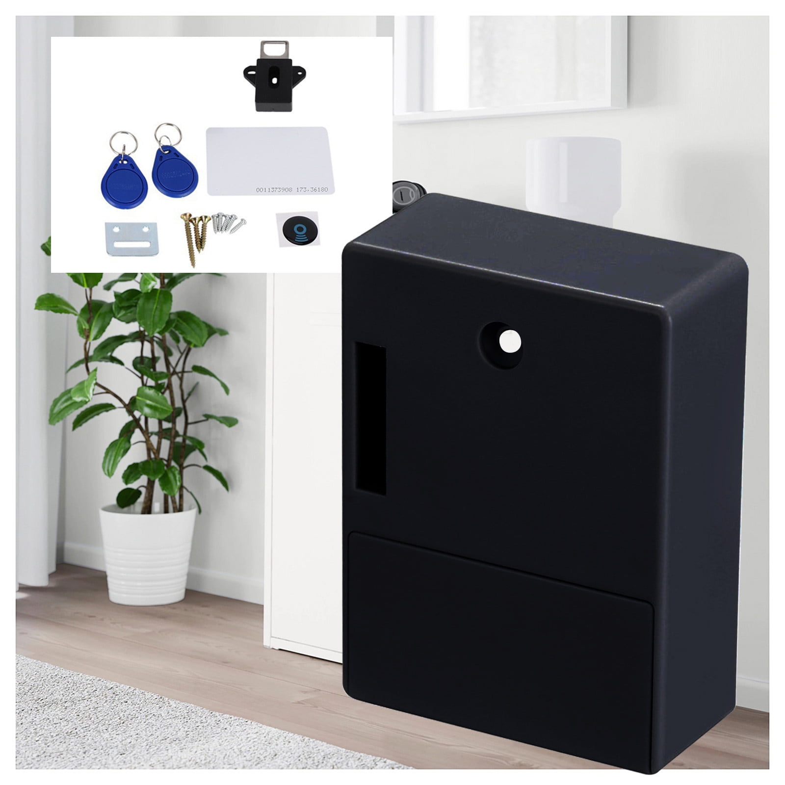 Werulen Invisible Electronic Cabinet Lock, RFID Keyless Entry Smart Lock, DIY Hidden Lock for Wooden Cabinet Drawer Cupboard, Child Safety Furniture Protector