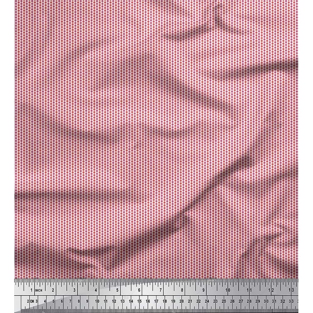 Soimoi Polyester Crepe Fabric Geometric Small Decor Fabric Printed Yard 52 Inch Wide