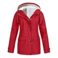 thumbnail image 1 of Spring Military Full-Zip Removable Hooded Cotton Mid-Long Parka Jacket Coat for Women, 1 of 3