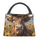thumbnail image 1 of Balery Cute Cow Sunflower Crown A Bolsa de Aislamiento Portátil – Bolsa de Almuerzo con Forro de Aluminio Mejorado, Funda Impermeable y Fácil de Limpiar para Picnic y Caja de Almuerzo, 1 of 6