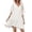 Z-White5, variant on JIAYUE Women's Swimwear Cover-Ups V Neck Ruffle Half Sleeve Knee Length Solid Color Comfort Sexy Casual Loose Bathing Suit Cover Up Dresses
