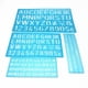 thumbnail image 1 of Plantillas de letras del alfabeto, plantillas de números y letras, plantillas digitales reutilizables, regla de plástico para niños, plantillas de dibujo, pintura, aprendizaje, bricolaje, 4 piezas, 1 of 5