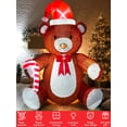 thumbnail image 3 of Oso de Navidad esponjoso Kalolary de 2,1 m, inflable con luz LED, 3 of 7