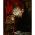 thumbnail image 2 of Maurycy Gottlieb 20x24 Black Ornate Framed Double Matted Museum Art Print Titled: At the Deathbed (1876), 2 of 5