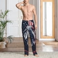 thumbnail image 2 of Sikiie Bulldog with Forest Flag Pajama Pants Men, PJ Bottoms, Sleep & Lounge Pants-Small, 2 of 6