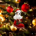 thumbnail image 4 of Beagle in Christmas Santa Boot Dog Acrylic Ornament with Bell, Festive Hanging Decor for Dog Lovers and Holiday Season Decorations - E, 4 of 6