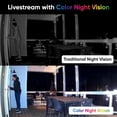 thumbnail image 3 of Restored WYZE Cam OG Indoor/Outdoor 1080p Wi-Fi Smart Home Security Camera with Color Night Vision, Motion Detection, 2-Way Audio, Compatible with Alexa & Google,Free Expert Setup,Black,(2 Pack) (Refurbished), 3 of 8